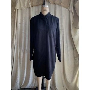 Chico’s Black Button Down Top Tunic Size 2 Medium NWT